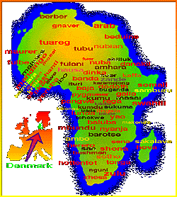 Afrika-kort med folkeslag